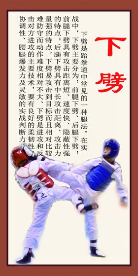 跆拳道腿法下劈