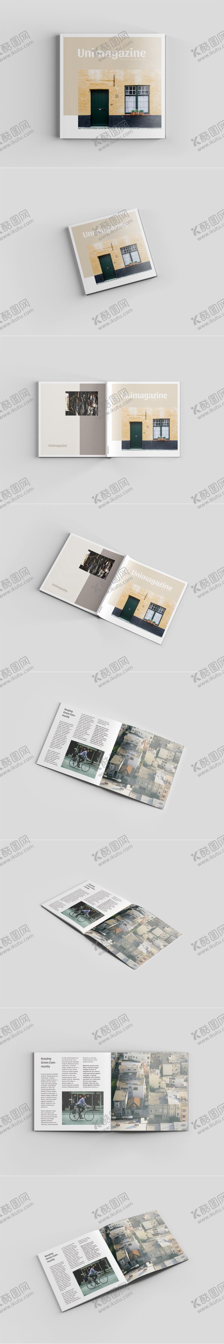 编号：69694608221428046643【酷图网】源文件下载-方形画册杂志样机