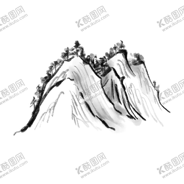 编号：21828509291439318132【酷图网】源文件下载-水墨素材毛笔画素材墨迹素材