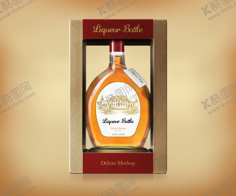 编号：93126110041152342126【酷图网】源文件下载-威士忌酒水酒瓶子效果图贴图样机