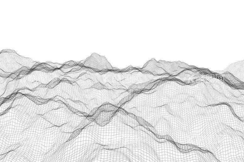 编号：12535011150750228574【酷图网】源文件下载-抽象网格山丘地形