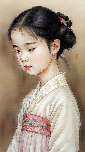 小姑娘插画