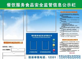 大型餐饮公示栏