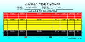 企业安全生产公示牌
