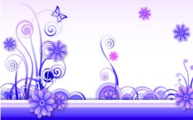 紫色纹理雪花壁画墙纸背景墙