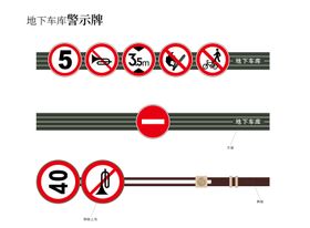 地下车库警示牌