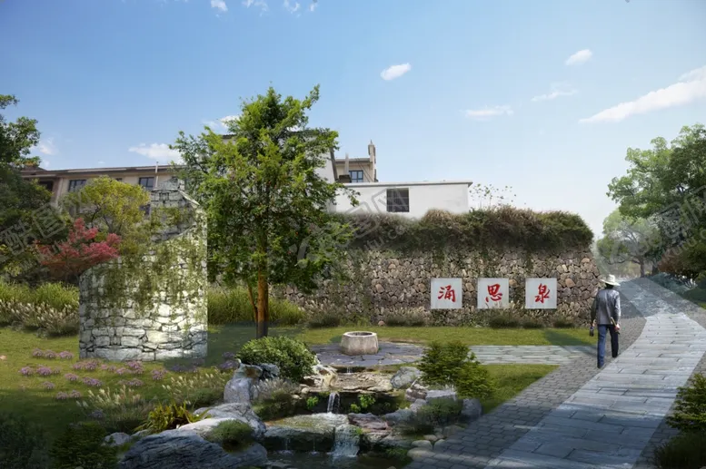 编号：73468903291731301207【酷图网】源文件下载-农村改造泉水泉眼效果图