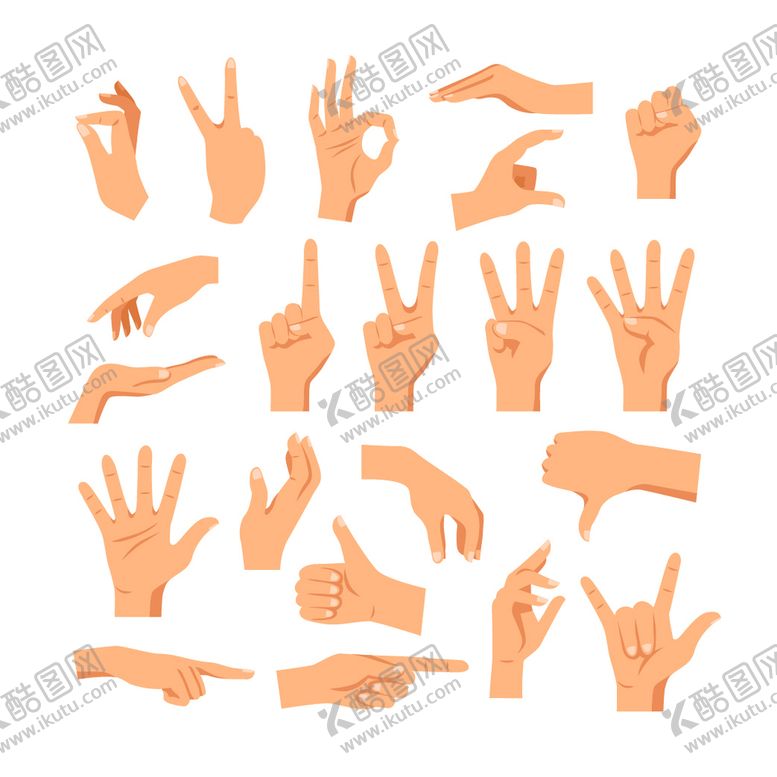 编号：08354709160619236158【酷图网】源文件下载-手势情感表达示意动作