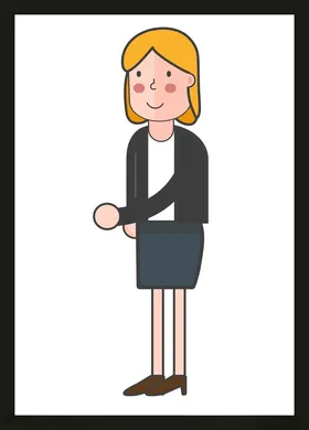 手绘女孩女人美漂亮优雅