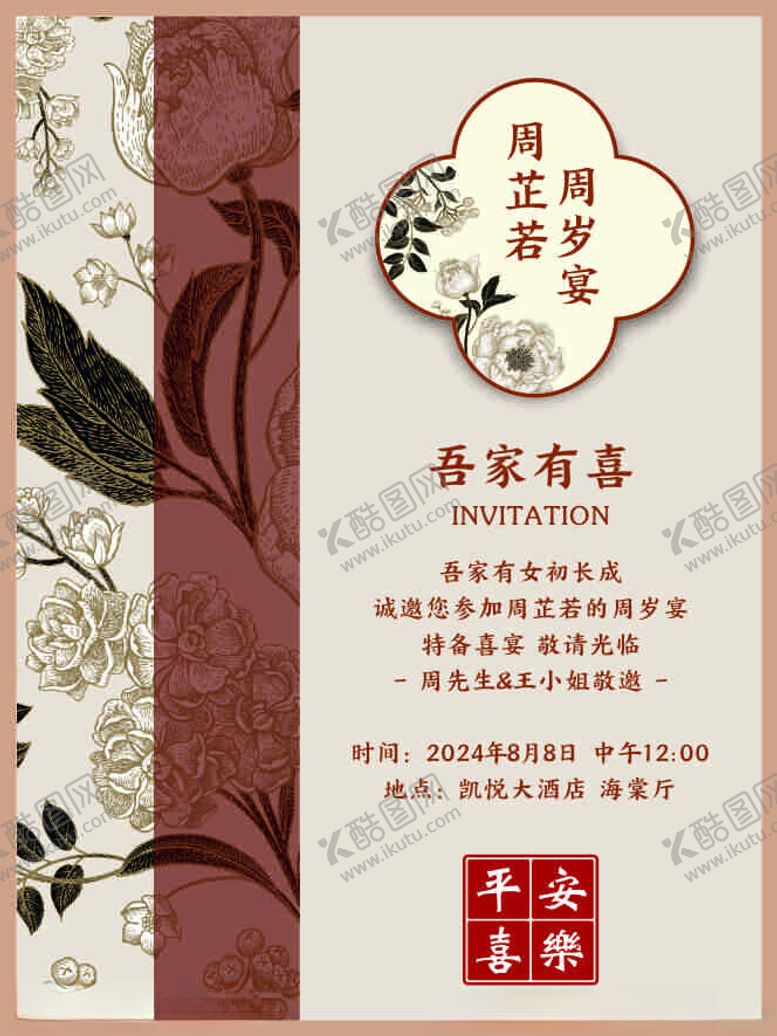 编号：96089802200130169783【酷图网】源文件下载-周岁宴会