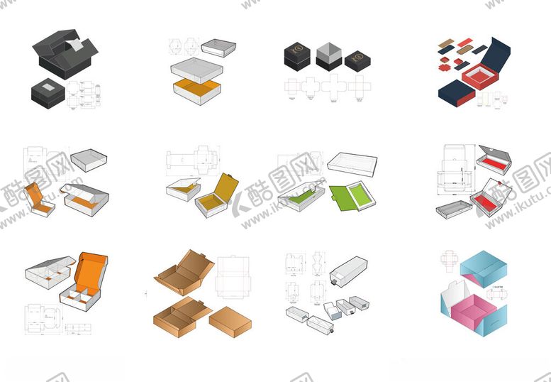 编号：95718811021223228526【酷图网】源文件下载-盒子模切图