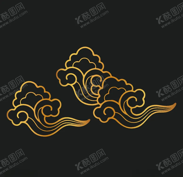 编号：53979606290352477499【酷图网】源文件下载-矢量云纹古典祥云