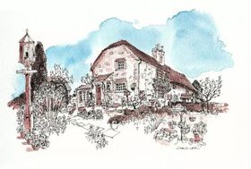 水彩建筑插画
