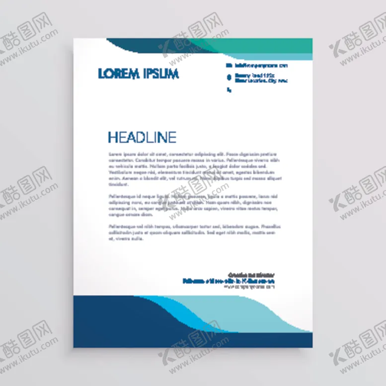 编号：21933609210028068546【酷图网】源文件下载-制度牌商务信纸宣传单