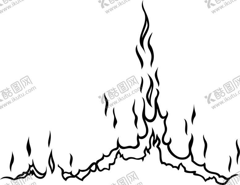 编号：49215001272349149460【酷图网】源文件下载-手绘火焰花纹 