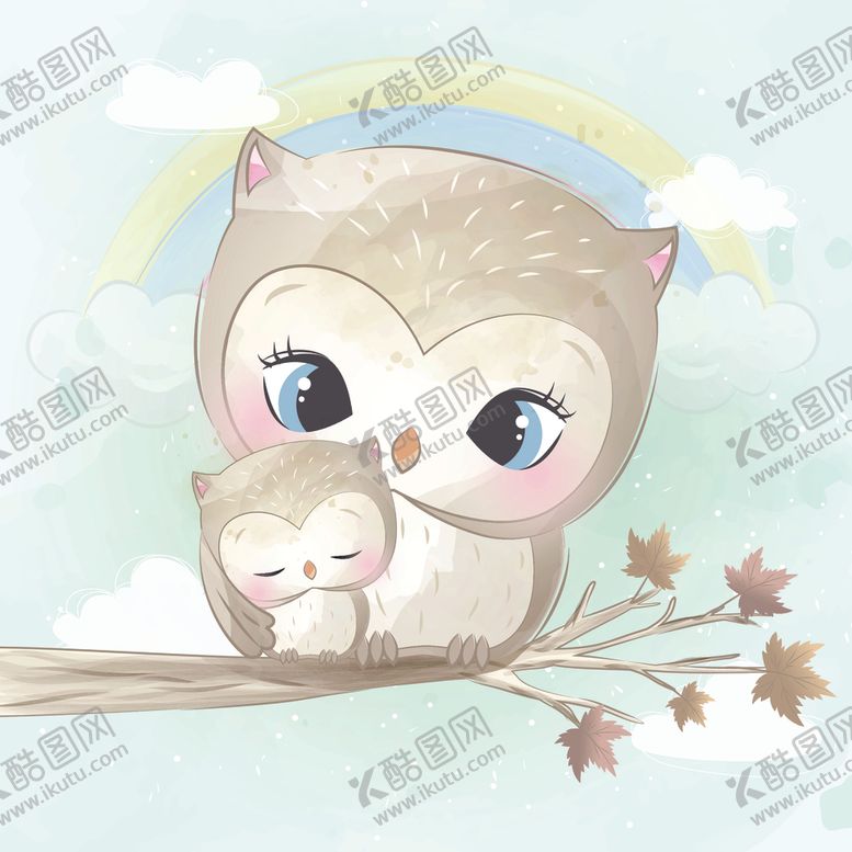 编号：81031210260251468244【酷图网】源文件下载-温馨浪漫动物插画