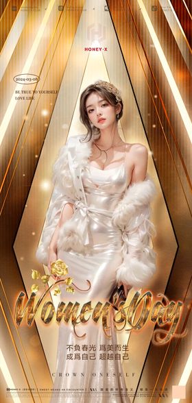 三八妇女节海报38公历日神人物