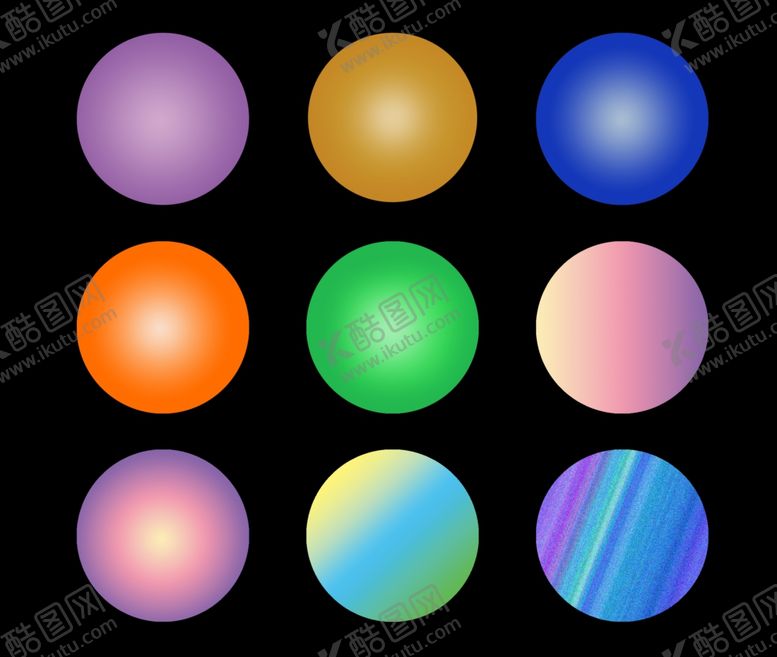 编号：92342009090652042599【酷图网】源文件下载-渐变球