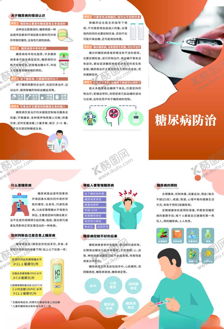 编号：28831411021352396380【酷图网】源文件下载-糖尿病防治三折页