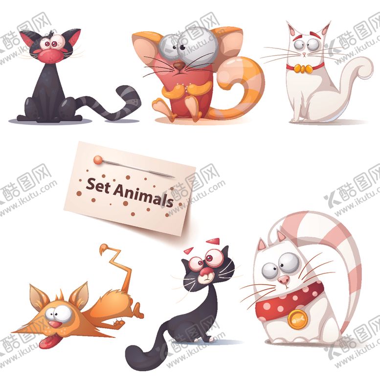 编号：84230910201353544009【酷图网】源文件下载-卡通搞笑猫咪
