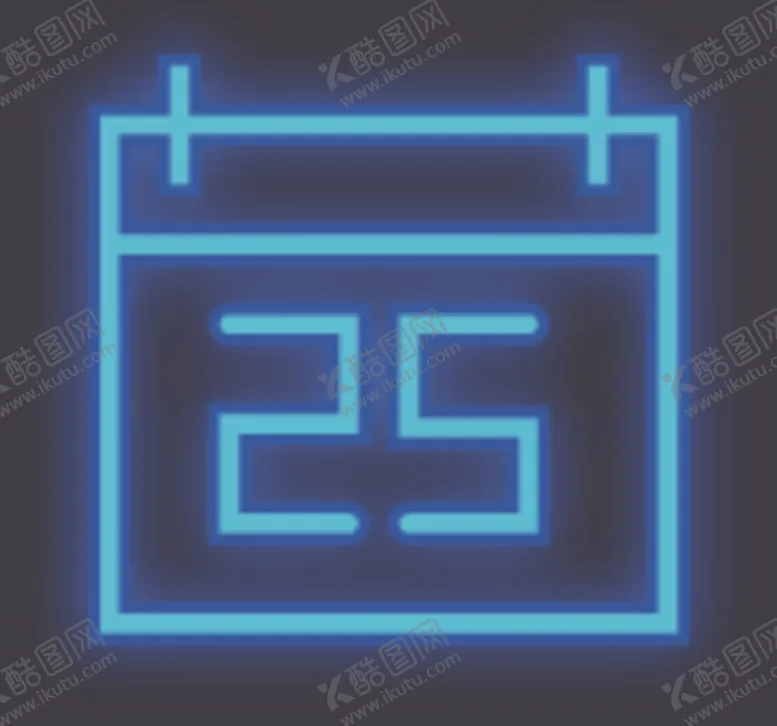 编号：73913706270345359222【酷图网】源文件下载-霓虹灯日历