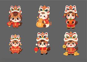 可爱马年吉祥物