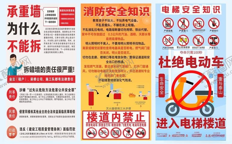 编号：32646104081251433713【酷图网】源文件下载-承重墙不能拆消防知识