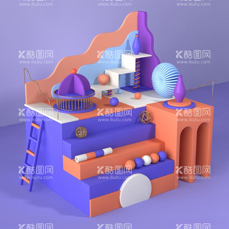 编号：65531012110739359814【酷图网】源文件下载-几何小场景