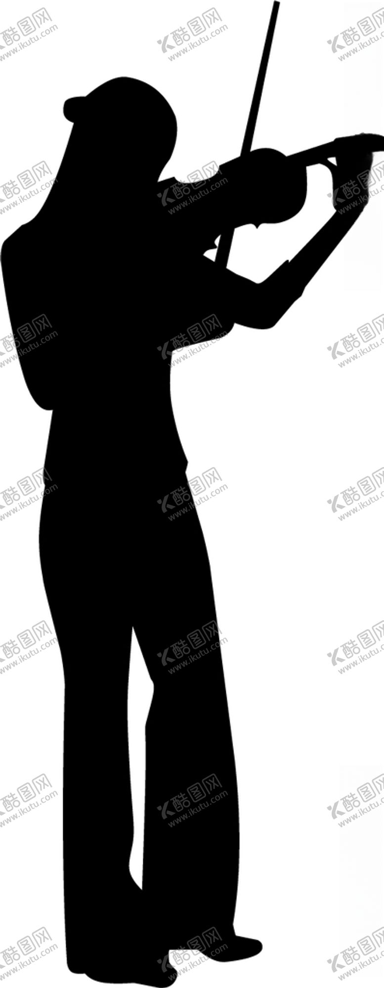 编号：62317610132022094221【酷图网】源文件下载-小提琴演奏矢量剪影