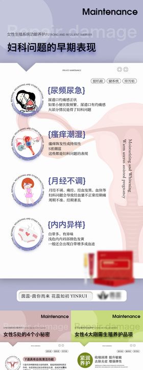 预防妇科疾病养护私密健康海报