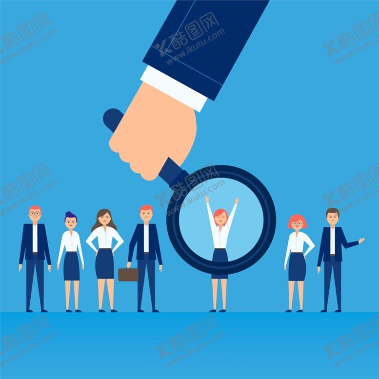 编号：23052909260039393767【酷图网】源文件下载-人才招聘矢量插画