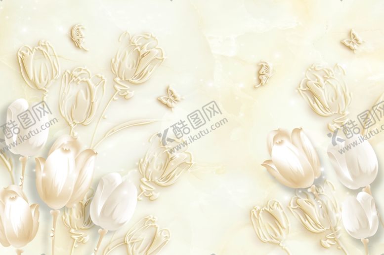 编号：56975210151322119444【酷图网】源文件下载-郁金香背景墙