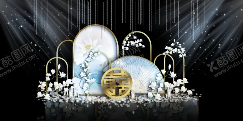 编号：18321606262058287394【酷图网】源文件下载-蓝色婚礼