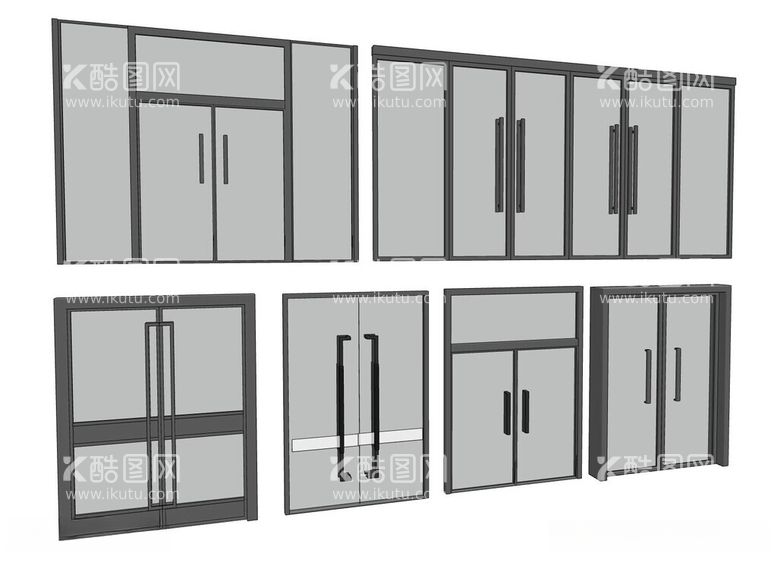 编号：85515912180409528126【酷图网】源文件下载-玻璃门模型