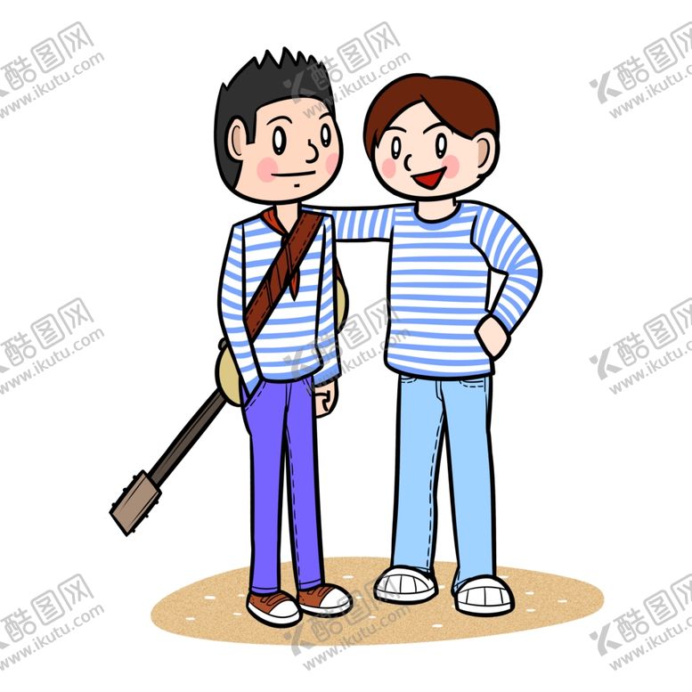 编号：45564207050609059343【酷图网】源文件下载-两卡通男孩