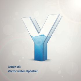 时尚卡通英文字母Y字设计艺术字