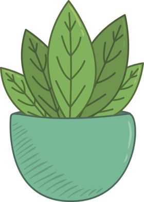 盆景盆栽AI设计素材植物花卉AI矢量图