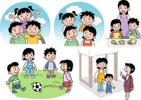 儿童多样活动欢乐瞬间