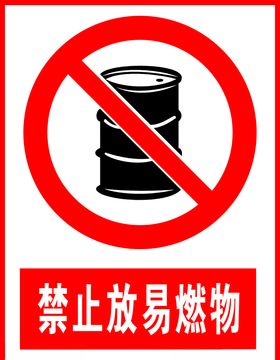 禁止放易燃物标识广告安全标识标示牌广告
