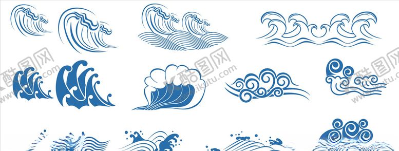 编号：97778906290621441548【酷图网】源文件下载-浪花花纹