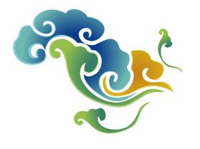 彩色祥云元素