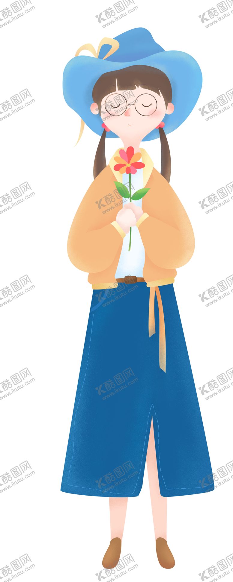 编号：48606202031027578350【酷图网】源文件下载-母亲节女孩插画