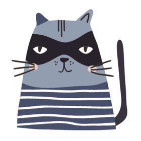 猫咪主题插画图案