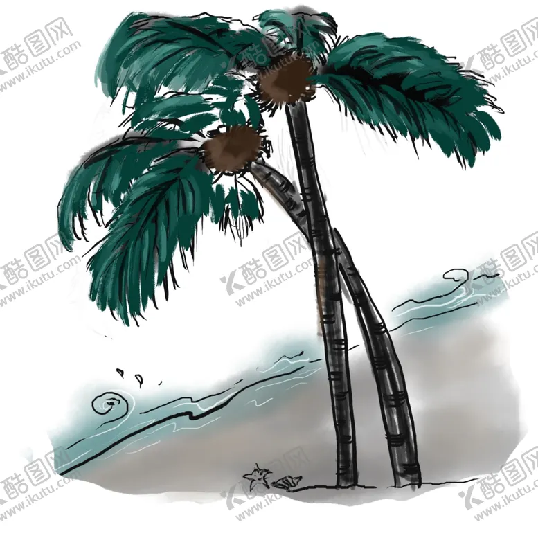 编号：11319006280536507446【酷图网】源文件下载-中国画水墨风格树木卡通插画元素