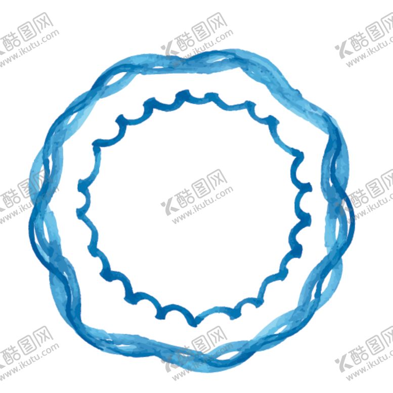 编号：17708409170209116578【酷图网】源文件下载-蓝色水彩圆圈图案