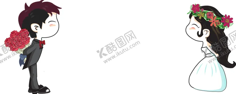 编号：13085109110640003506【酷图网】源文件下载-卡通婚礼人物