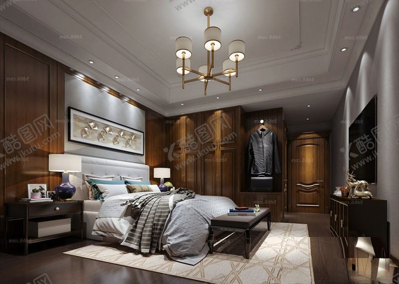 编号：89242910061133127399【酷图网】源文件下载-美式卧室
