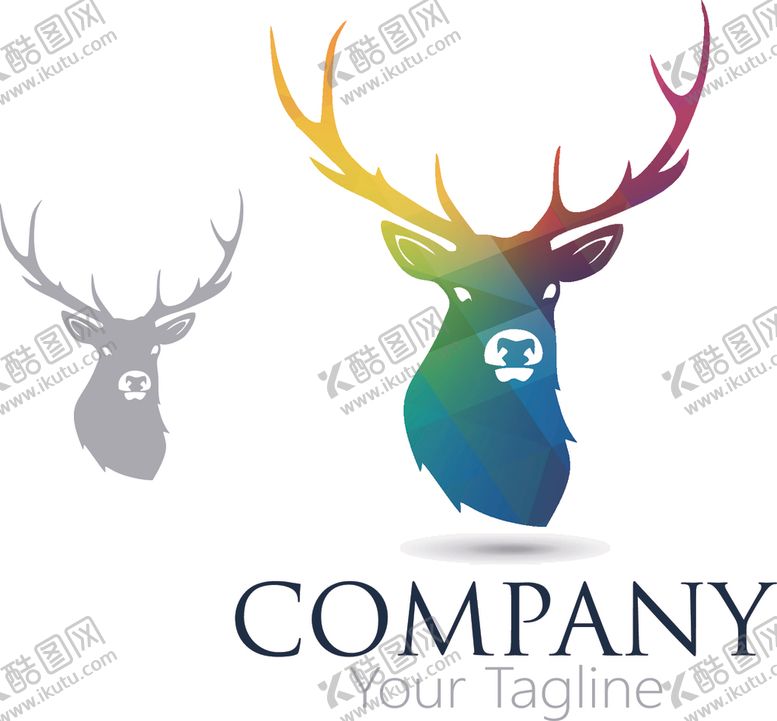 编号：17864810290317365008【酷图网】源文件下载-鹿头标志