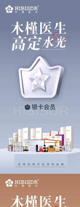 高定水光会员等级海报