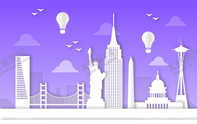 编号：76849510041542064487【酷图网】源文件下载-卡通城市天际线